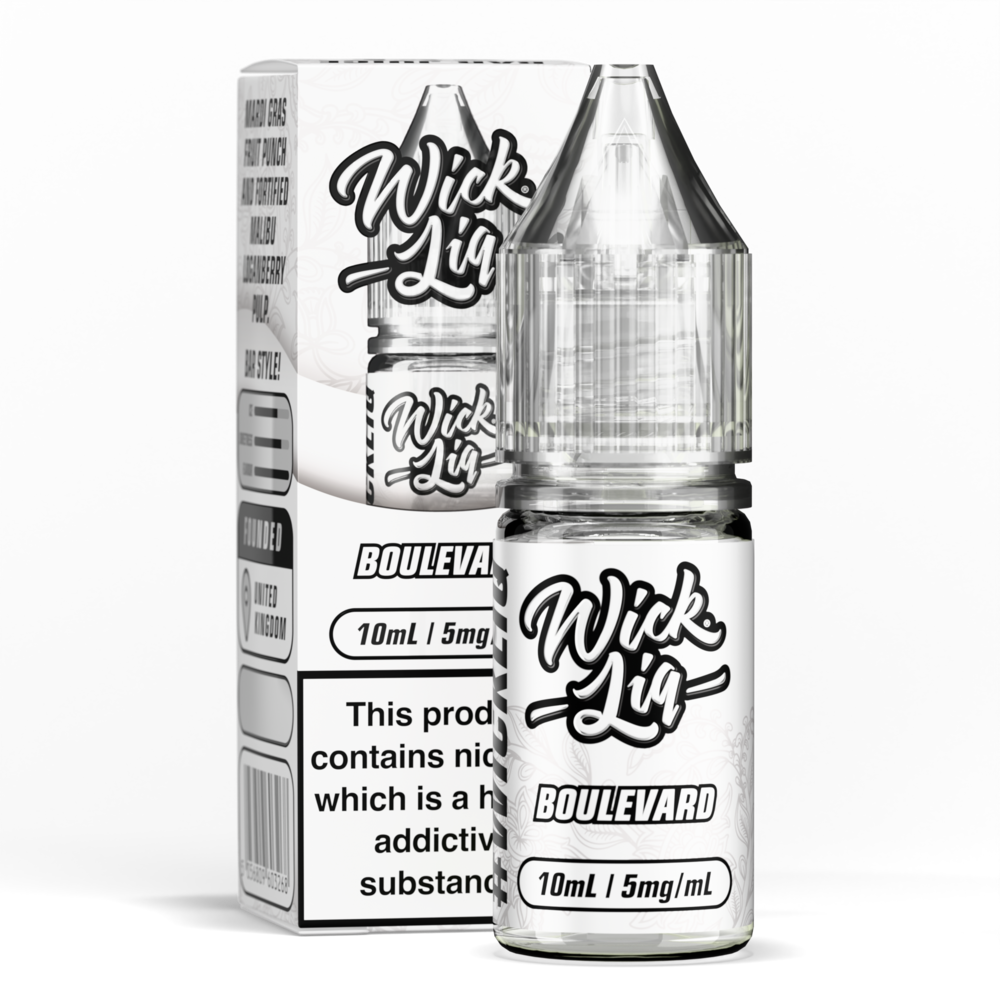 Wick Liq Boulevard - Premium Disposable-Style Nic Salt 10ml Wick Liq Boulevard - Premium Disposable-Style Nic Salt 10ml