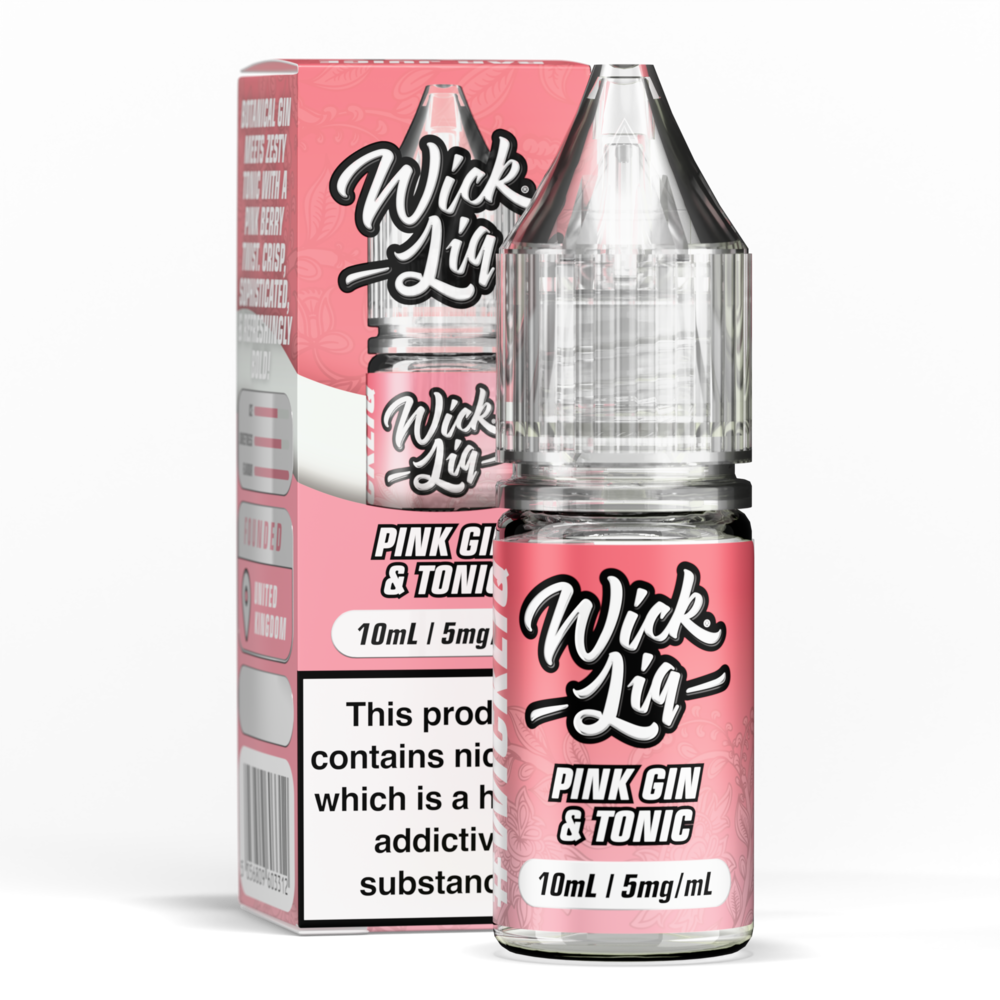 Wick Liq Pink & Gin Tonic - Juniper & Citrus Nic Salt Wick Liq Pink & Gin Tonic - Juniper & Citrus Nic Salt
